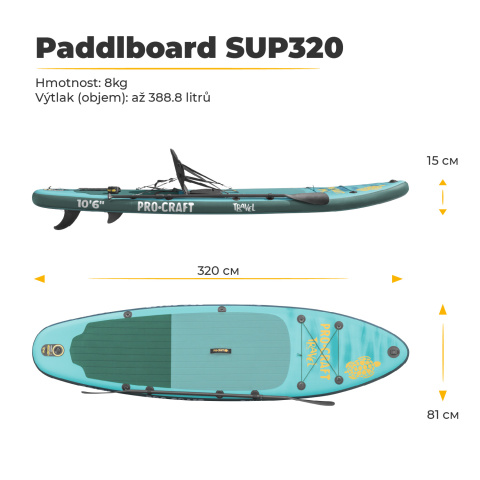 Paddleboard SET Procraft Travel SUP320 | SUP320
